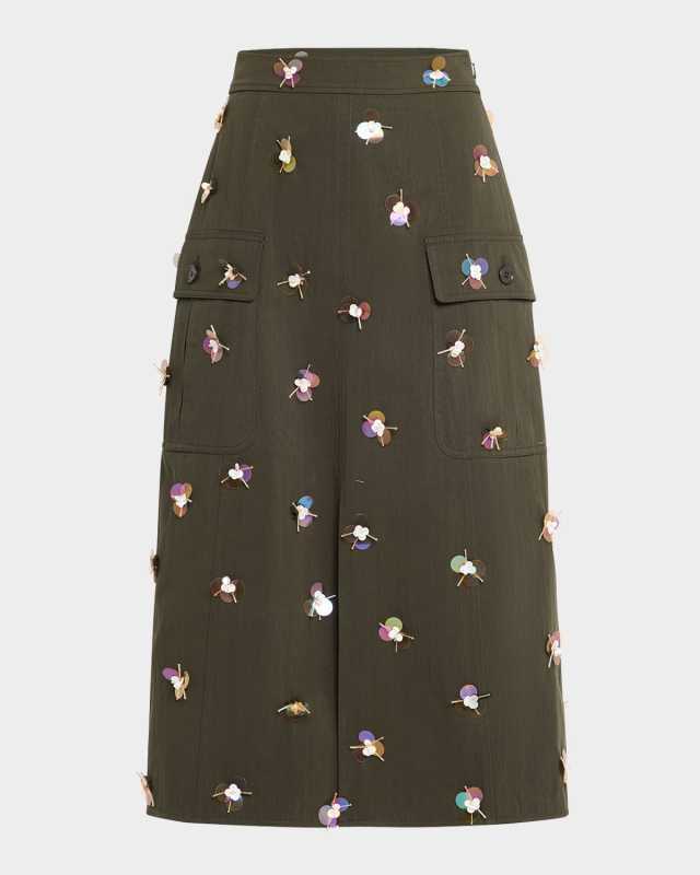 Rhodes Sequined Midi Skirt